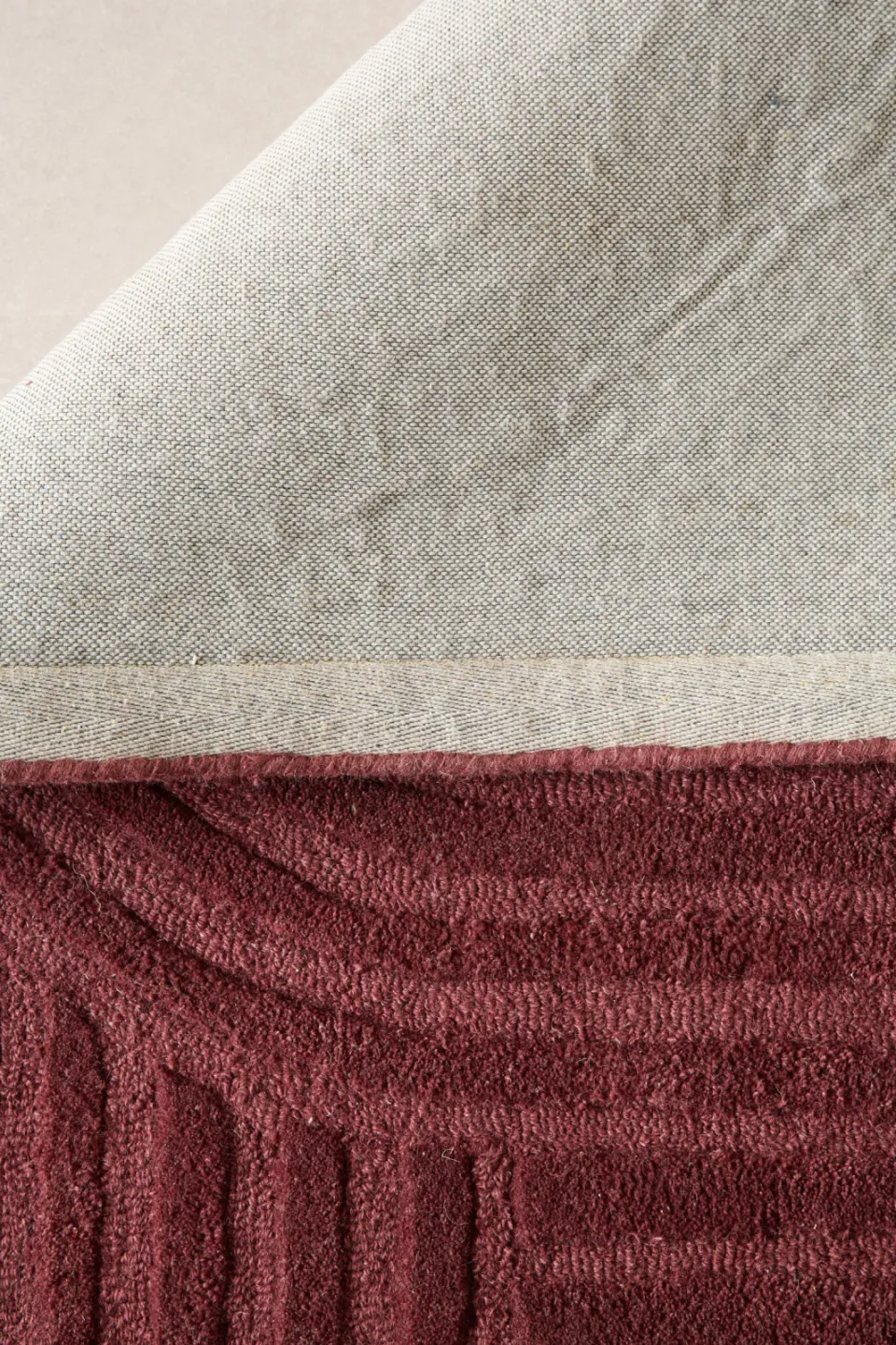 Studio LIVIT NOUS Living Rodez wollen vloerkleed bordeauxrood, foto 4