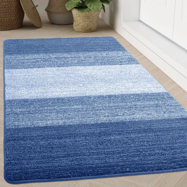 OLANLY Binnen Deurmat - Antislip Deurmat - Droogloopmat - 80x120 cm - Donkerblauw