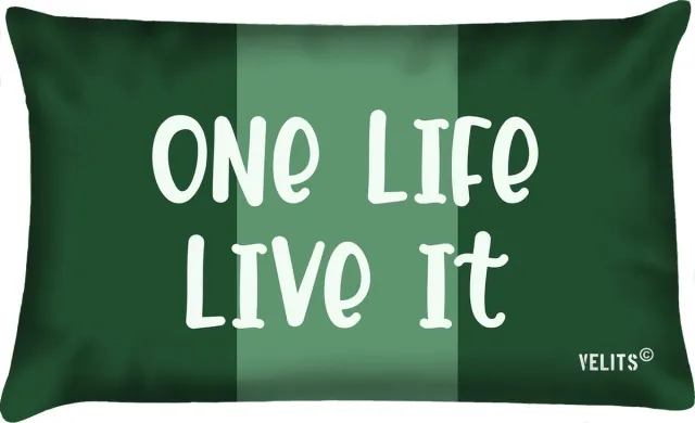 Velits outdoor Sierkussen - Buitenkussen Groene Vingers One Life Waterafstotend Bootkussen - Groen - 60 Cm X 40 Cm