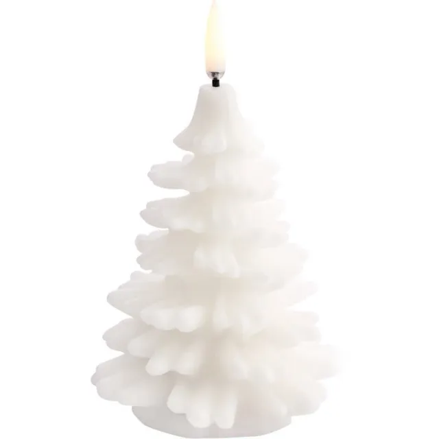 Uyuni LED Kerstboom-Kaars Wit - Smooth 9x12cm