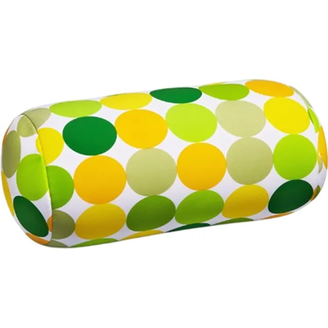 House of Healthbrands Kuschelmaxx Rolkussen - Sierkussen Rond Cilinder 17 x 33 cm - Punkte gelb-design - Stevig en zacht - Mooie print - Gevuld met microgranulaat - Vormvast & Wasbaar - Ideaal voor op de bank, bed, auto of op reis - Inclusief Wasnet Wit