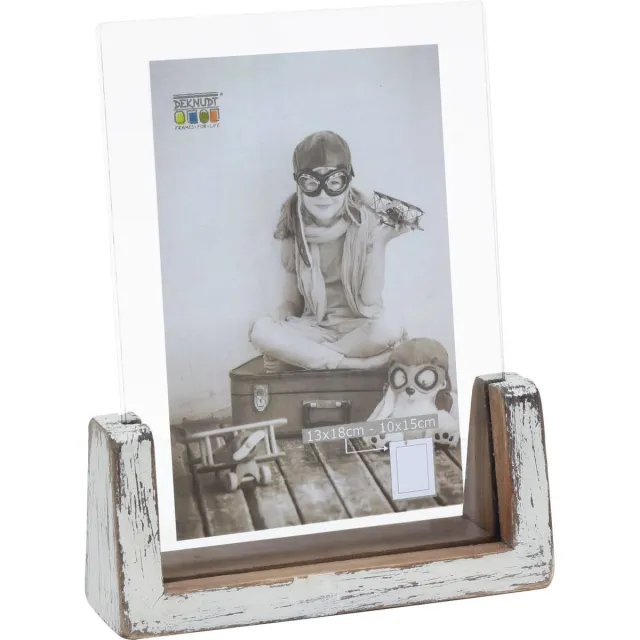 Deknudt Frames fotohouder S67TZ1 V - wit geschilderd - foto 13x18 cm
