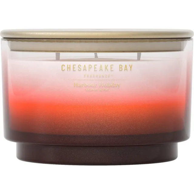 Chesapeake Bay Fragrance - Harbour Holiday 3-Wick Geurkaars - 36 branduren Rood