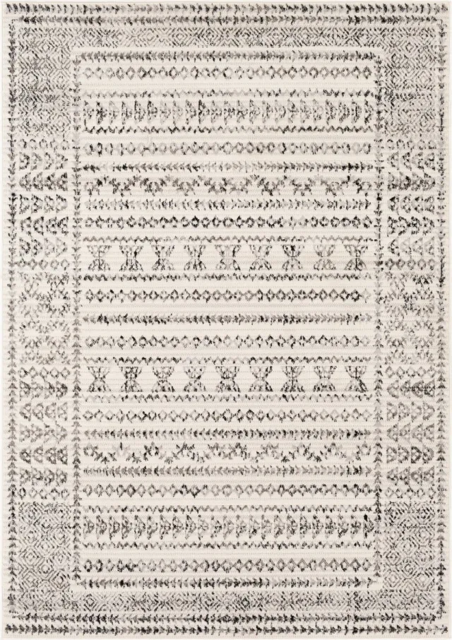Surya Olimpia vloerkleed scandinavisch boho grijs zwart