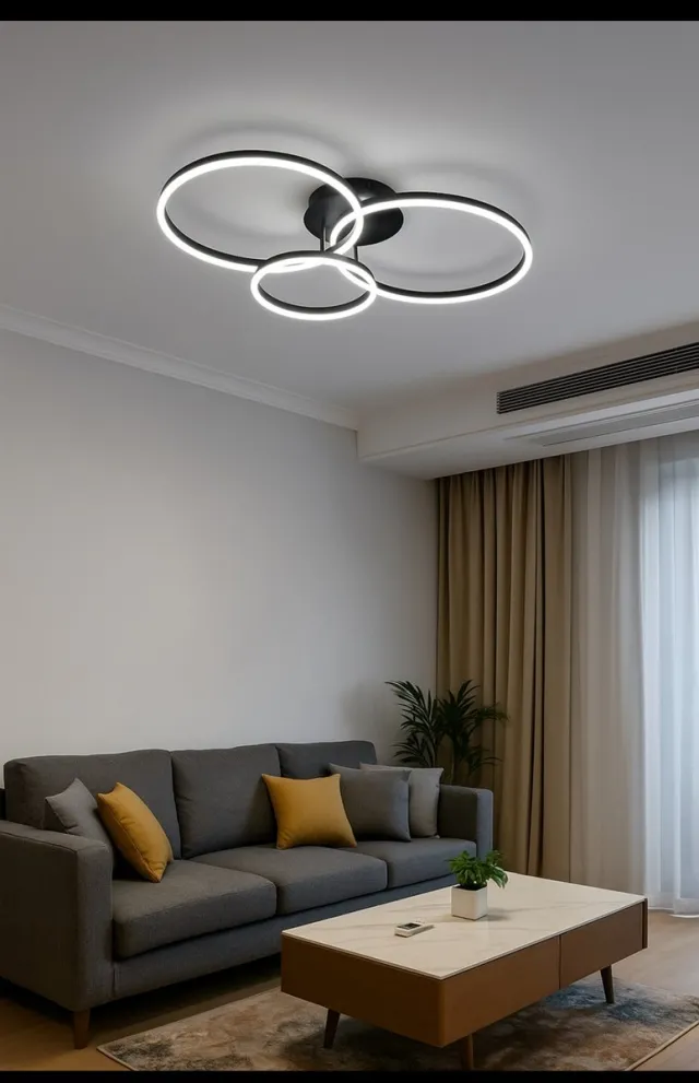 'Merklos Moderne Eetzaal Hanglampen Binnenverlichting Plafondlamp Hanglamp Led Kroonluchter Decoratieve Binnenverlichting. Zwart