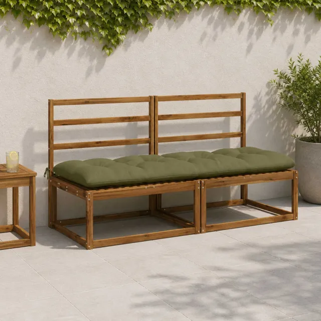 vidaXL Bankkussen VIANEN 100% Polyester Olijfgroen 180 x 60 x 12 cm