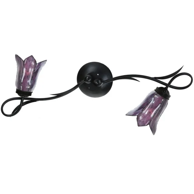 Coloured by Art Tiffany Wandlamp / Plafonnière Lovely Gentian Purple 2 - Art Deco Trade Paars