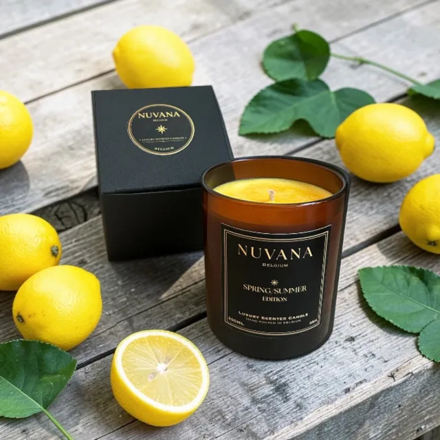 Nuvana Citronella geurkaars amber 200ml