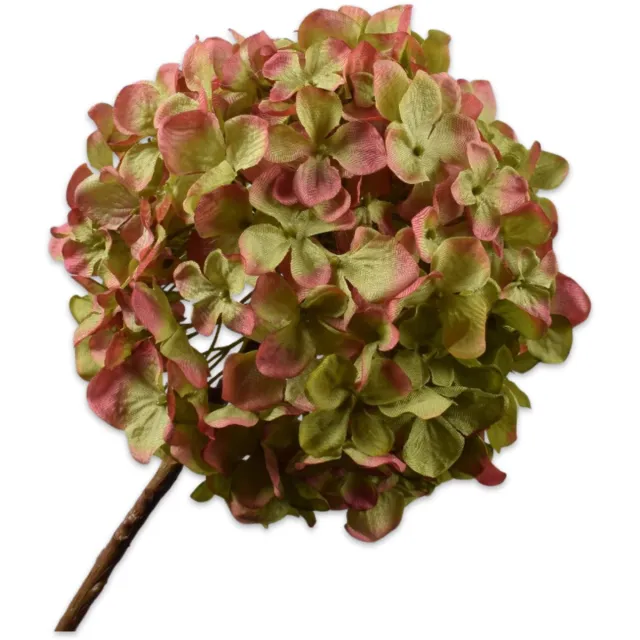 Silk-ka Kunstbloem-Zijden Bloem Hortensia Steel Groen-Roze 70 cm