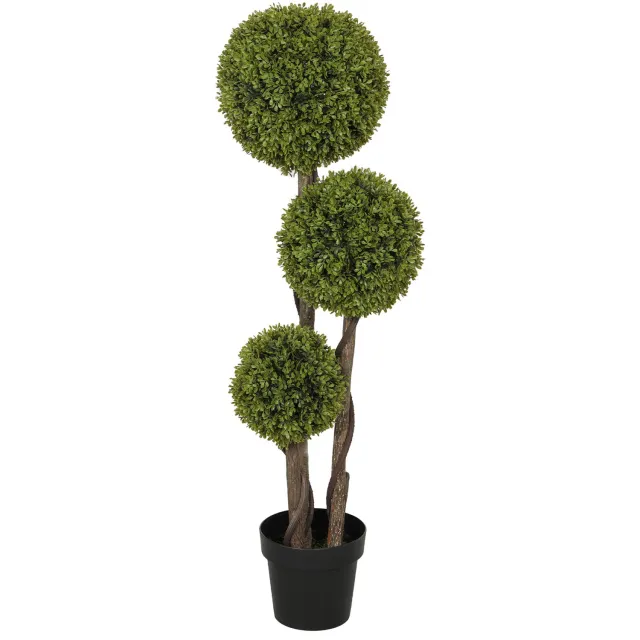 Homcom kunstplant buxus in pot - Kunstboom, kunstplant, potplant - Groen Grün