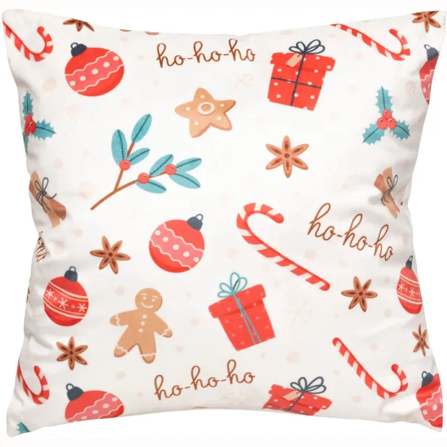 Atmosphera Créateur d'intérieur® Decoratieve kerstkussen GINGY, 40 x 40 cm Multicolore