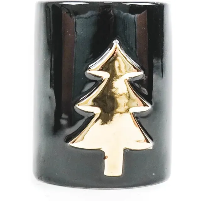 Housevitamin HV KERSTBOOM KANDELAAR CILINDER-6X6X8CM Zwart