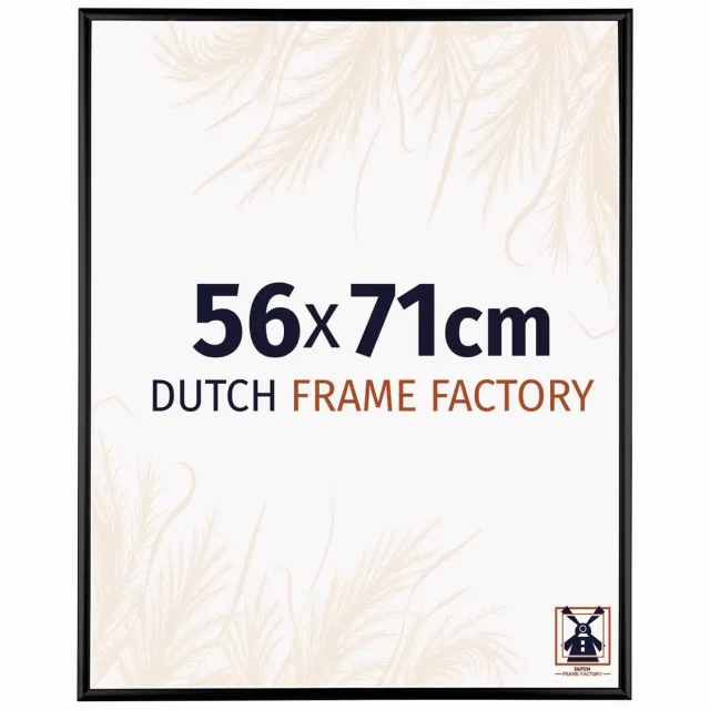 Dutch Frame Factory Fotolijst 56x71 cm - Aluminium - Zwart Hoogglans - Kampen