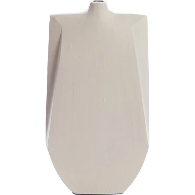 Light & Living Light&living Vaas deco 21x7,5x41 cm MAKAHA crème Wit