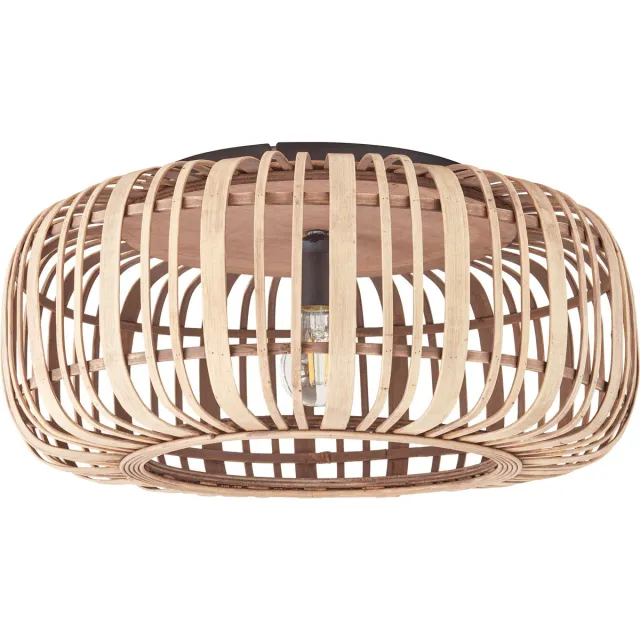 Brilliant Woodrow - Plafondlamp - E27 max 1x40W - Bruin