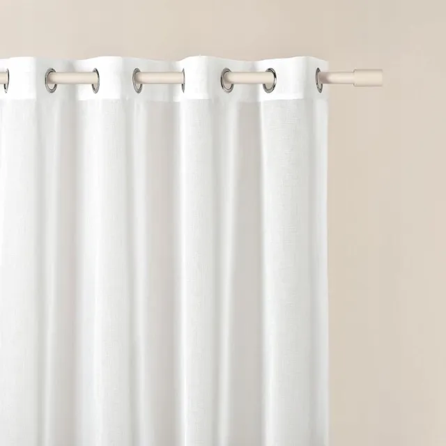 Unyqoos ® Transparante Gordijnen met Tijdloze Eleganties, Stijlvol Ontwerp voor Woon- en Slaapkamer, Hoogwaardige Afwerking wit