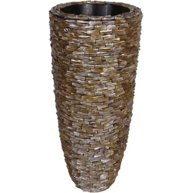 Mother of Pearl Schelpenvaas - GOUD/BRUIN |H90cm