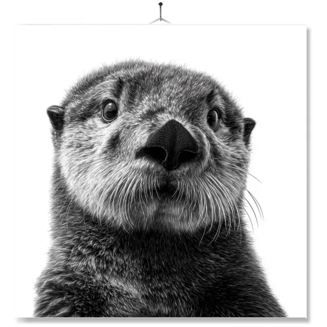 MC Living Tegel Met Opdruk | Otter | Cadeau | Inclusief Geschenkdoos | Standaard | Ophangsysteem Multi-Color