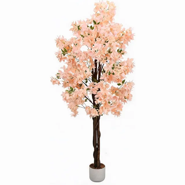Danky Premium kunst sakura kersenbloesemboom - 180 cm - driedimensionale zachtroze vlinderbloemen - vormbare takken - sfeerdecoratie voor thuis en feesten