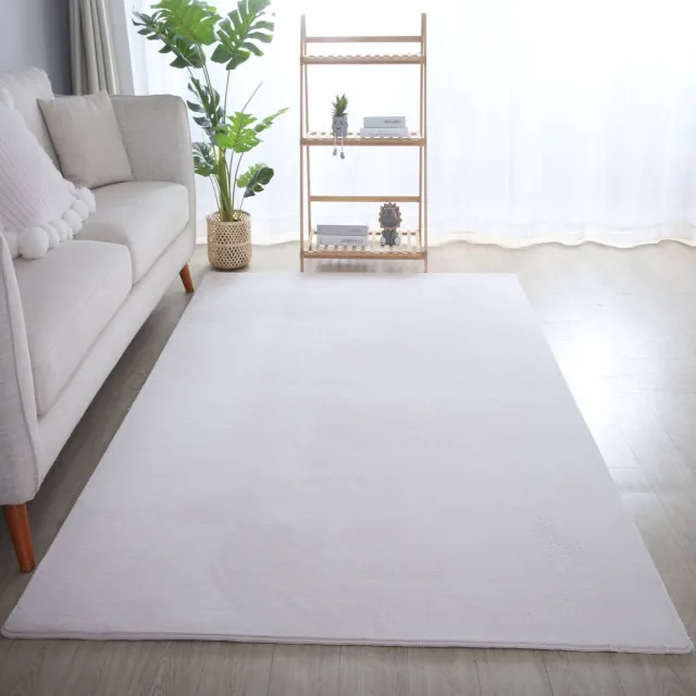 flycarpets Alberta Laagpolig Fluffy Vloerkleed - Creme - 160x230 cm Cream