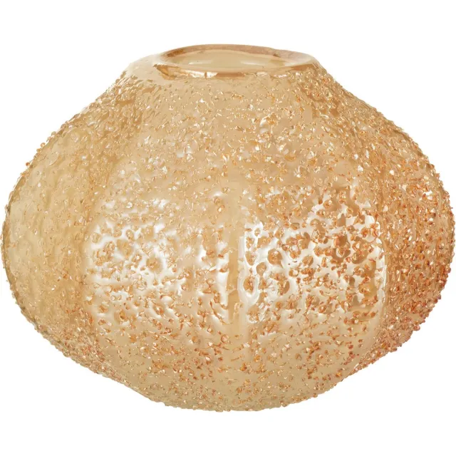 J-Line vaas - glas - lichtoranje - small - Ø 18 cm