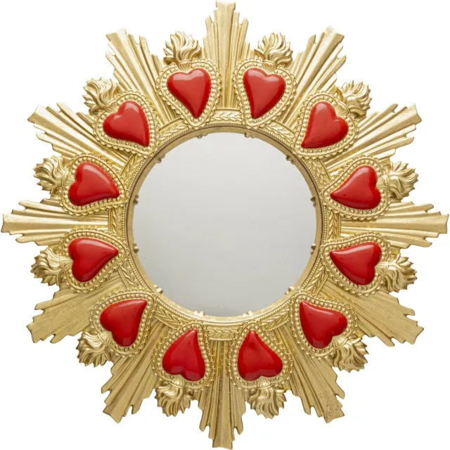 Kare Design Spiegel brandend harten Ø38cm Kare Design Goud