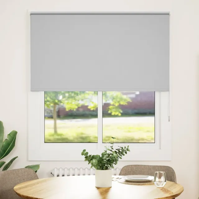 vidaXL Rolgordijn verduisterend 140x150 cm stofbreedte 136,6 cm Grijs