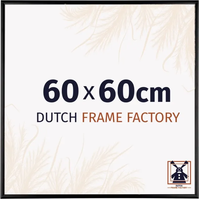 Dutch Frame Factory Fotolijst 60x60 cm - Aluminium - Zwart Hoogglans - Kampen