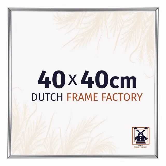 Dutch Frame Factory Fotolijst 40x40 cm - Kunststof - Zilver Hoogglans - Angers