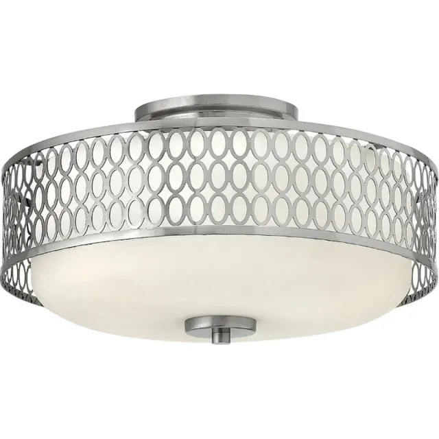 Hinkley/ Fredrick Ramond LED Plafondlamp Jules | 3X E27 Max 60W | Dimbaar | Brushed Nickel Geen