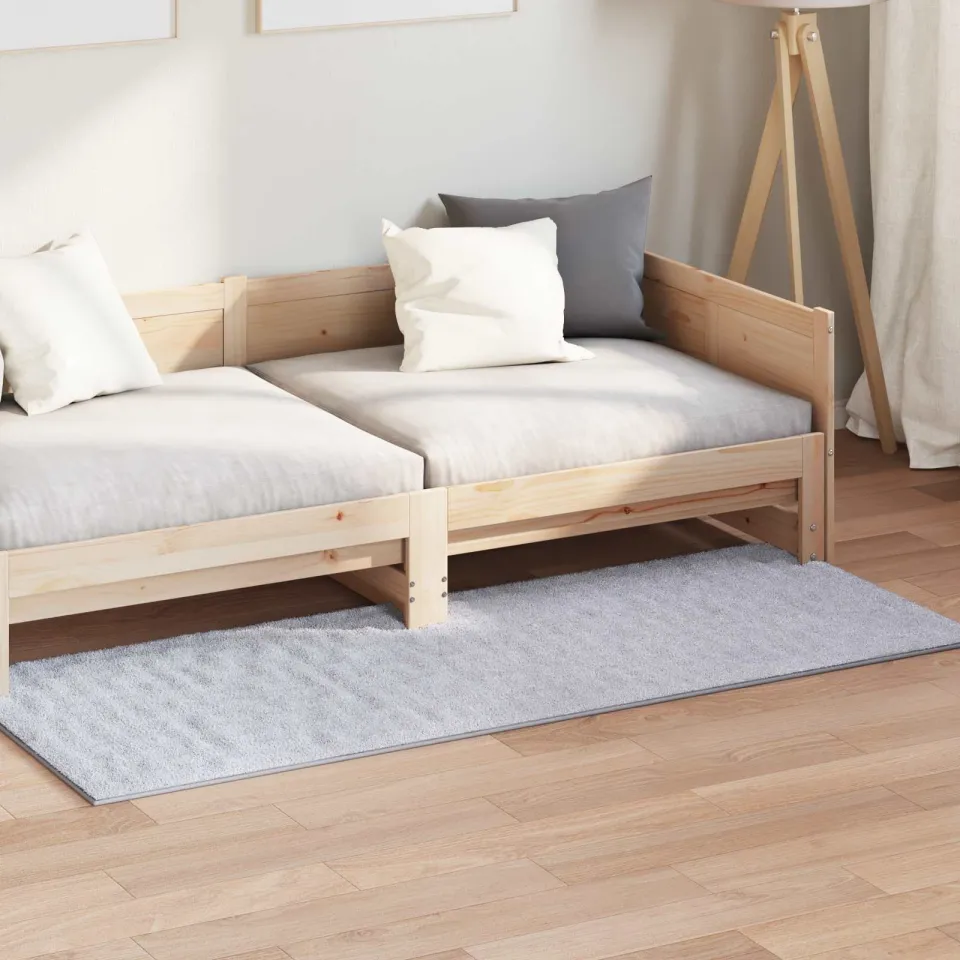 vidaXL Binnen kleed SIROLO Grijs 80 x 200 cm Polyester Medium Pile, foto 3