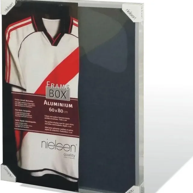 Nielsen Wissellijst - Inlijsten van Voetbalshirt - 80x60 cm - Aluminium - Zilver