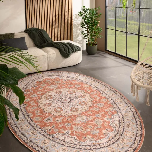 Heritaged Vintage buitenkleed ovaal - Valenca Nova terracotta 160x230