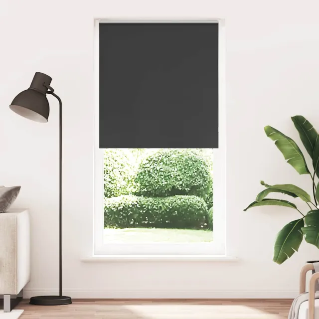 vidaXL Rolgordijn verduisterend 110x230 cm stofbreedte 105,7 cm zwart
