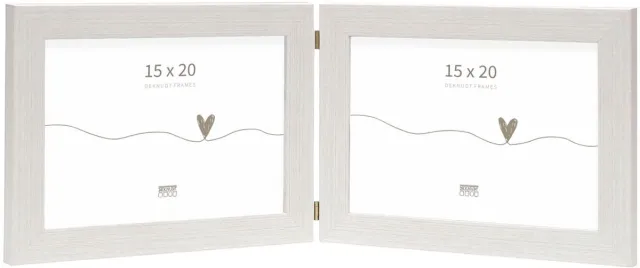 Deknudt Frames fotolijst S41VF1 H2H - wit - tweeluik - 2x 15x20 cm