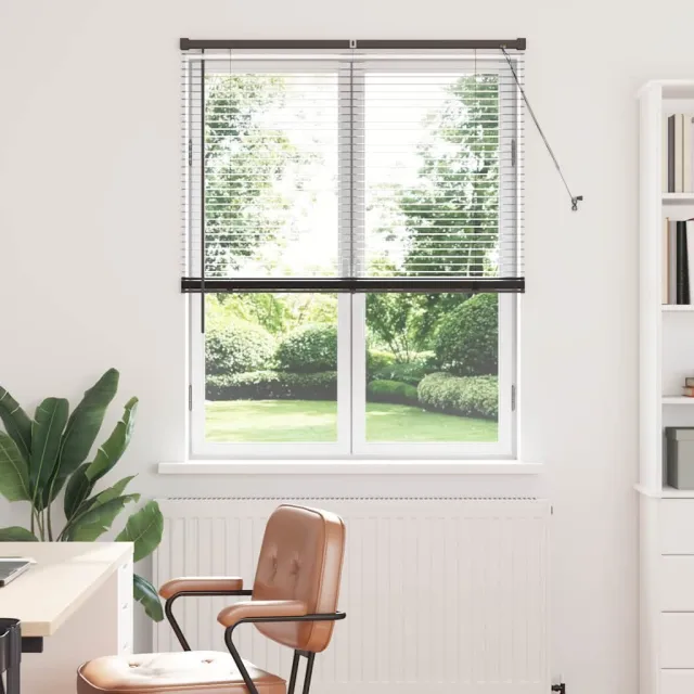 vidaXL Venetiaanse jaloezie Zwart 175 x 105 cm 25 mm Aluminium