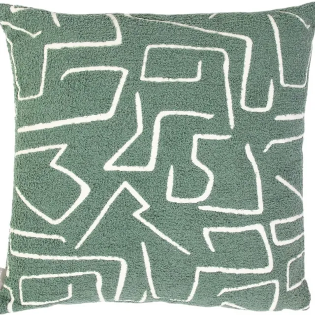 Mars & More Roy chenille jaquard kussen thijm groen 45x45cm