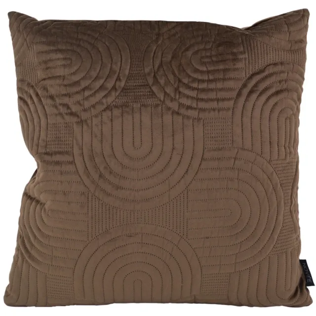 NOVÉE Sierkussen Abstract Velvet Bruin | 45 x 45 cm | Velvet/Polyester