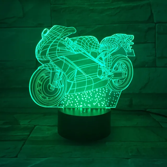 MC Living 3D Led Lamp Met Gravering - RGB 7 Kleuren - Moter