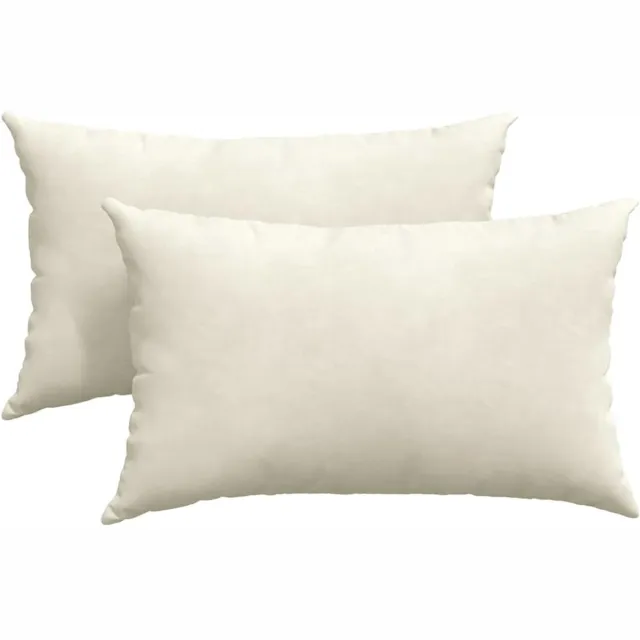 vidaXL Zitkussens - 2 - st - fluweel - Crème - 50 - x - 30 - cm