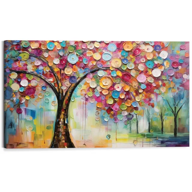 Schilderij Kleurrijke boom - 70 x 118 - Hout - REINDERS