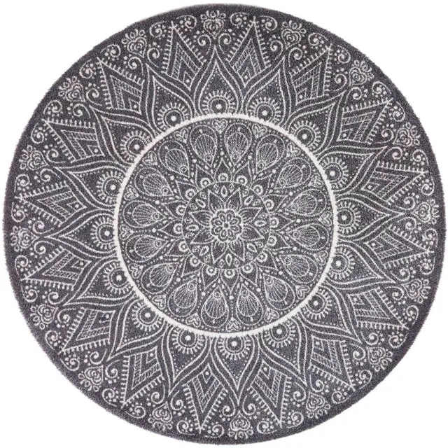 MD-Entree MD Entree - Vloerkleed - Universal - Mandala - 100 cm Ø Grijs