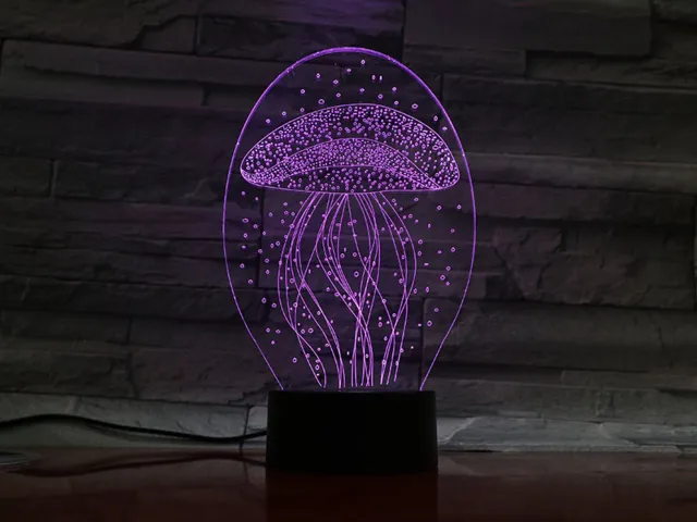 MC Living 3D Led Lamp Met Gravering - RGB 7 Kleuren - Kwal