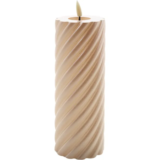 Mansion Atmosphere swirl led kaars champagne 20x7,5cm