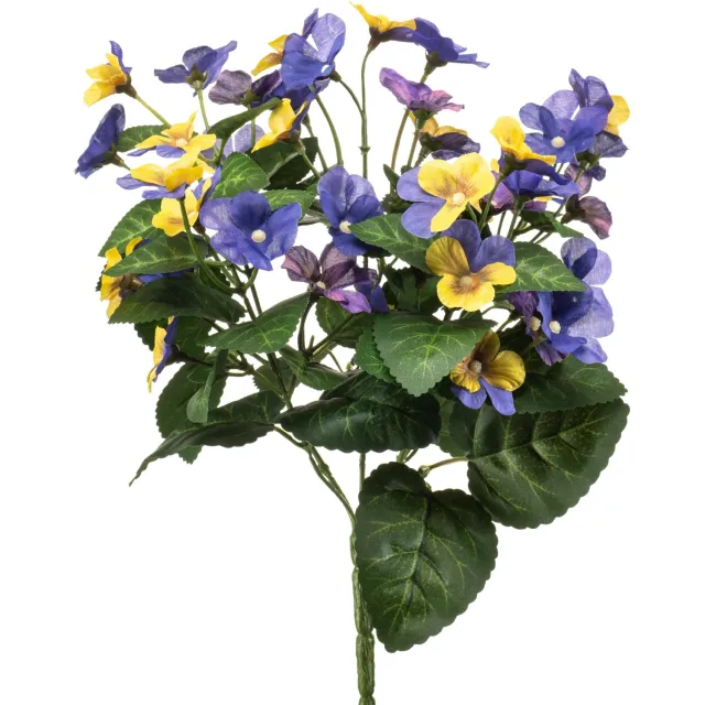Emerald Kunstplant Viooltje geel/blauw 30cm - Kunstplant voor binnen