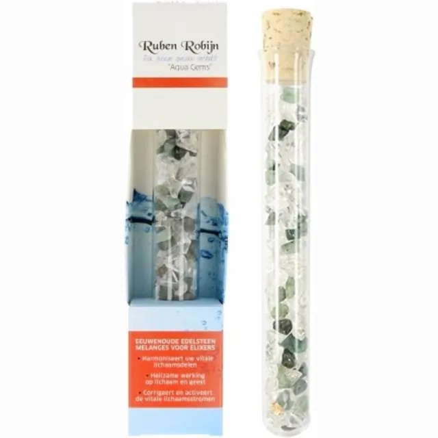 Ruben Robijn Oriëntatie & Groei small Aqua Gems edelsteenwand Groen / wit