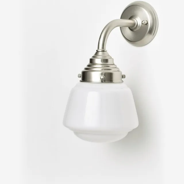 Coloured by Art Wandlamp High Button Curve Matnikkel - Art Deco Trade