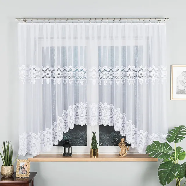 Markizeta DARIA - Gordijn - Jacquard - 400x160 cm - Wit