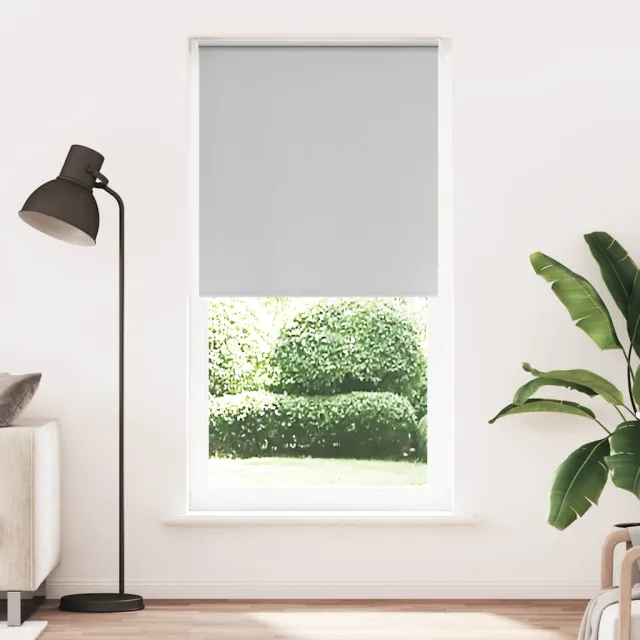 vidaXL Rolgordijn verduisterend 90x210cm stofbreedte 85,7 cm polyester Grijs