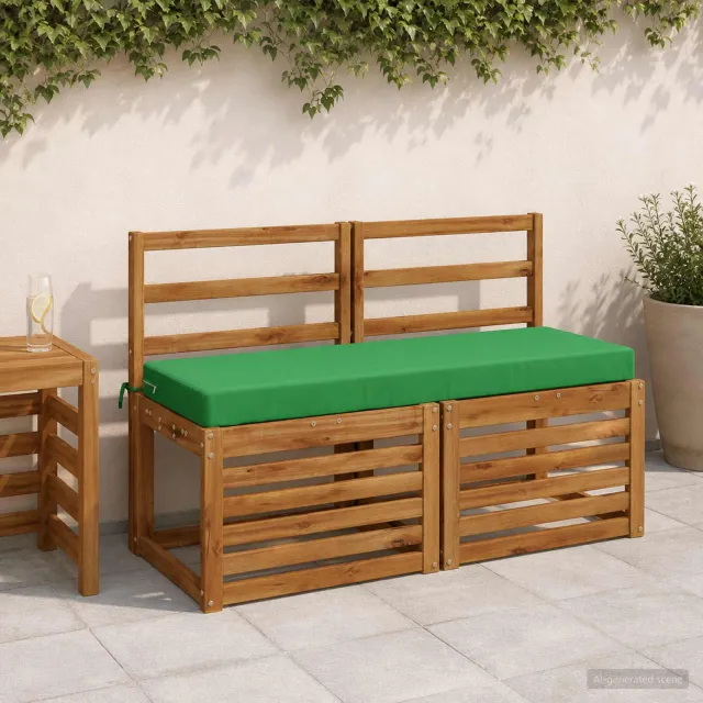 vidaXL Bankkussen SOEST 100% Polyester Groen 110 x 40 x 8 cm